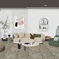 Modern Sofa Coffee Table Combination Sofa Coffee Table 3d model