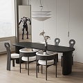 Diemme Modern Dining Table and Chair 3d model