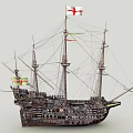 Exploring The Interior Of A Sailing Ship With Decks And Cargo