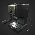 Modern Black Espresso Coffee Machine Stylish Kitchen Appliance For Home 3d model