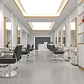 Modern Hair Salon Interior Design With Mirrors Salon Chairs And Workstations