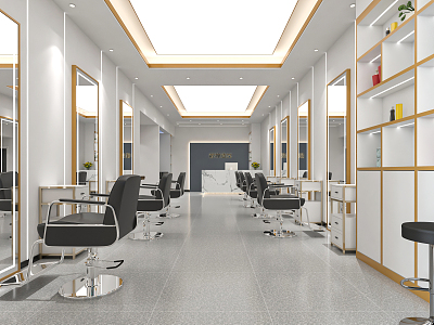 Modern Barber Shop 3d model