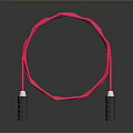 Pink Jump Rope Fitness Equipment With Black Handles For Exercise