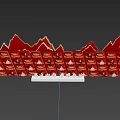 Red Themed Photo Spot With Mountain Shaped Decorations Red Boxes And White Platform Reflections
