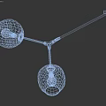 Modern Wall Light With Transparent Glass Balls And Gold Metal Frame For Interior Decor