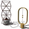 Industrial LOFT Special-shaped Table Lamp Simple Table Lamp 3d model