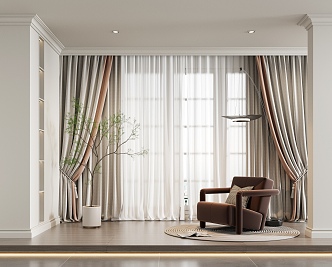 Modern Curtains 3d model