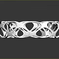 Silver Fashion Bracelet With Intricate Hollow Pattern And Shiny Metallic Finish