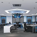 Modern Control Room With Multiple Monitors Control Desks Office Chairs And Technical Equipment
