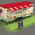 Amore Pizza Food Truck By Fast Fresh Food With Pizza Menu Chalkboard Sign On Grass