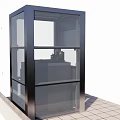 Sleek Modern Exterior Elevator Design With Glass Structure And Building Facade Integration 3d model