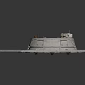 Sci-Fi Metallic Circular Platform Structure With Central Core And Grid Details