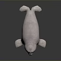 Cute Pink Seal Isolated On Black Background With Reflection