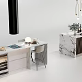 Simple Italian Light Luxury Minimalist New Chinese Style Quiet Zen Style Bar Counter Inverted Island Table Rock Plate Middle Island Water Bar Counter Cabinet 3d model