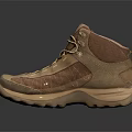 Golden Hiking Boots With Sturdy Design Lace Up Closure And Anti Slip Rubber Sole