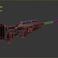 Modern Futuristic Sci Fi Rifle Featuring Black Silver Design Long Barrel And Tactical Rail