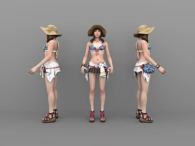 modern woman. 3d model
