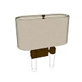 Modern Wall Lamp With Beige Fabric Shade And Brown Base Design For Home Decor