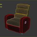 Stylish Modern Black Leather Armchair With Comfortable Upholstered Back And Armrests