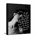 Artistic Black and White Portrait With Inspirational Life Quote And Dance Theme