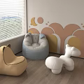 Lazy Sofa Single Sofa Casual Sofa Combination 3d model