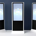 Public Facility Interactive Digital Kiosks With Touch Screen Displays For Information Access 3d model