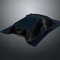 Car With Black Cover On Gray Background Showing Smooth Fabric Material
