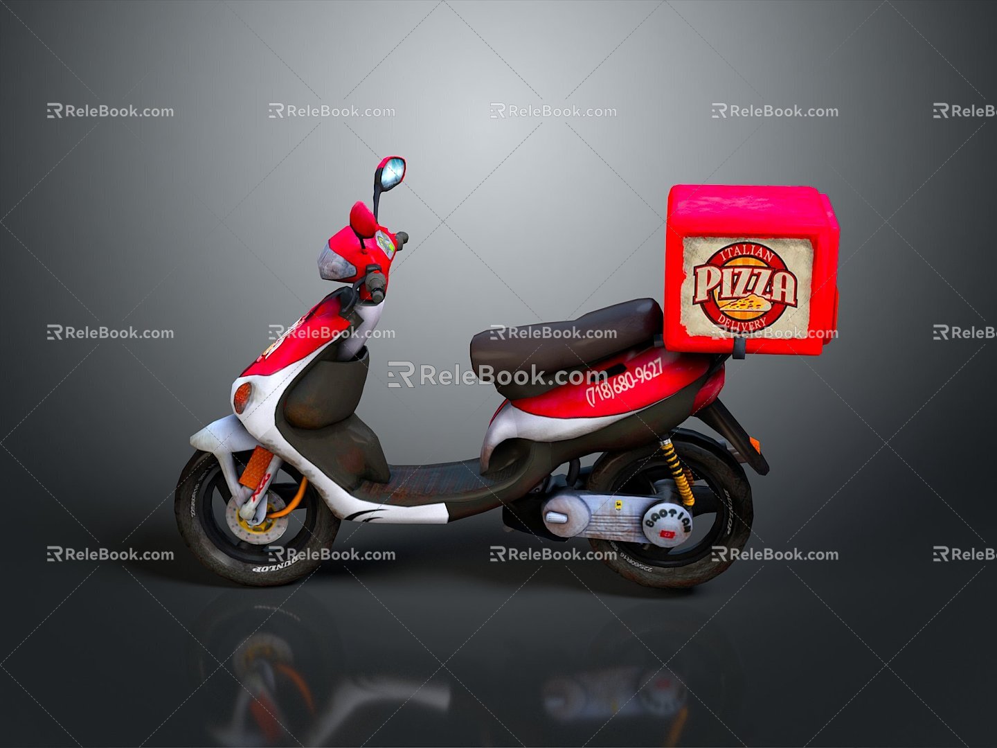 Scooter Motorcycle Two-wheeled Motocross Motorcycle Road Race Motorcycle Motor Vehicle 3d model