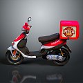 Scooter Motorcycle Two-wheeled Motocross Motorcycle Road Race Motorcycle Motor Vehicle 3d model