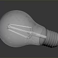Energy Efficient LED Light Bulb With White Glass And Silver Base Reflective Design