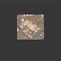 Weathered Surface With Cracked Texture And Scattered Chunks On Dark Background