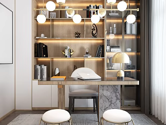 Modern study 3d model