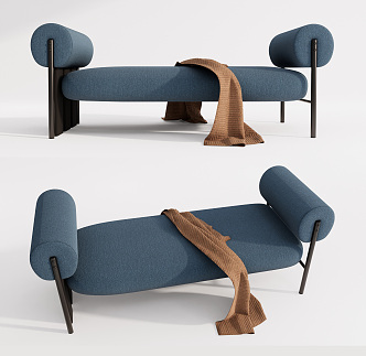 Modern bed end stool beauty sofa 3d model