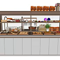 Modern Showcase Bakery Showcase Shelf 3d model