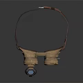 Vintage Style Golden Metal Commercial Binocular Equipment With Leather Strap And HD Lens