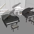 High Quality Musical Instruments Including Grand Pianos And Matching Stools For Sale