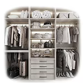 Modern Walk in Closet Interior Design With Hanging Clothes Folded Items And Storage