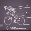 Stylish Neon Lighting Combination with Cyclist Design for Modern Wall Decor 3d model