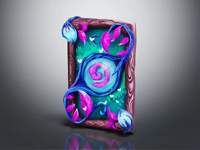 Colorful Board Game Design Featuring Blue Pink Spiral And Floral Patterns 3d model
