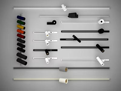 Modern Spotlights Track Lights 3d model Modern Spotlights Track Lights 3d model