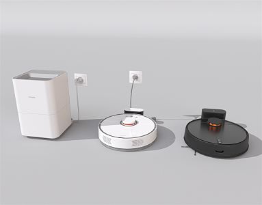 Modern sweeping robot 3d model