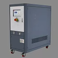 Blue Industrial Equipment With Mobile Wheels Digital Control Panel And Ventilation Grille