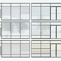 Sliding Doors With Various Modern Glass Panel And Frame Design Options 3d model