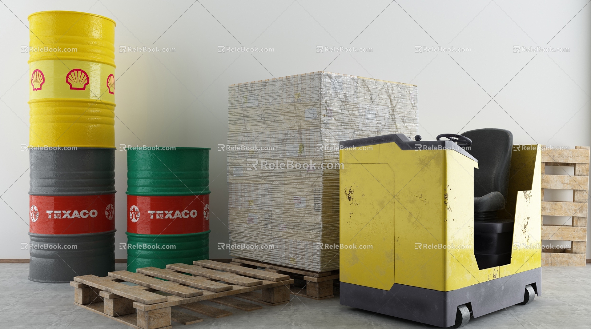 Industrial LOFT petrol drum 3d model