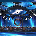 Starry Sky Themed KTV Room With Futuristic Screens And Lights