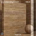 Wooden Wall Components With Wood Grain Texture And Decorative Sphere 3d model