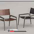 Sleek Modern Dining Chairs With Brown And Black Upholstered Seats And Metal Frames