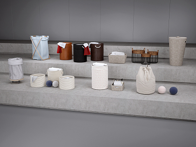 Modern Storage Basket Dirty Clothes Basket Dirty Clothes Basket 3d model