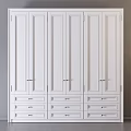 White Modern Dresser With Multiple Drawers And Sleek Cabinet Doors Design