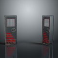 industrial door industrial entrance industrial metal door metal industrial door steel gate big iron gate gate 3d model